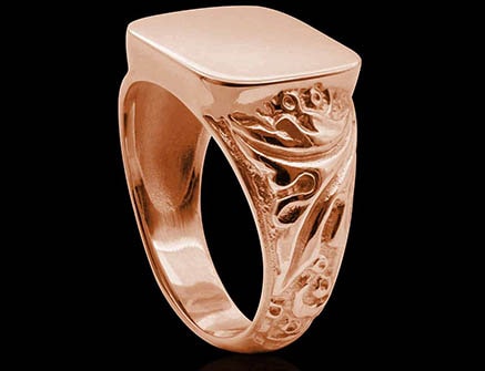 Bague homme or discount rose